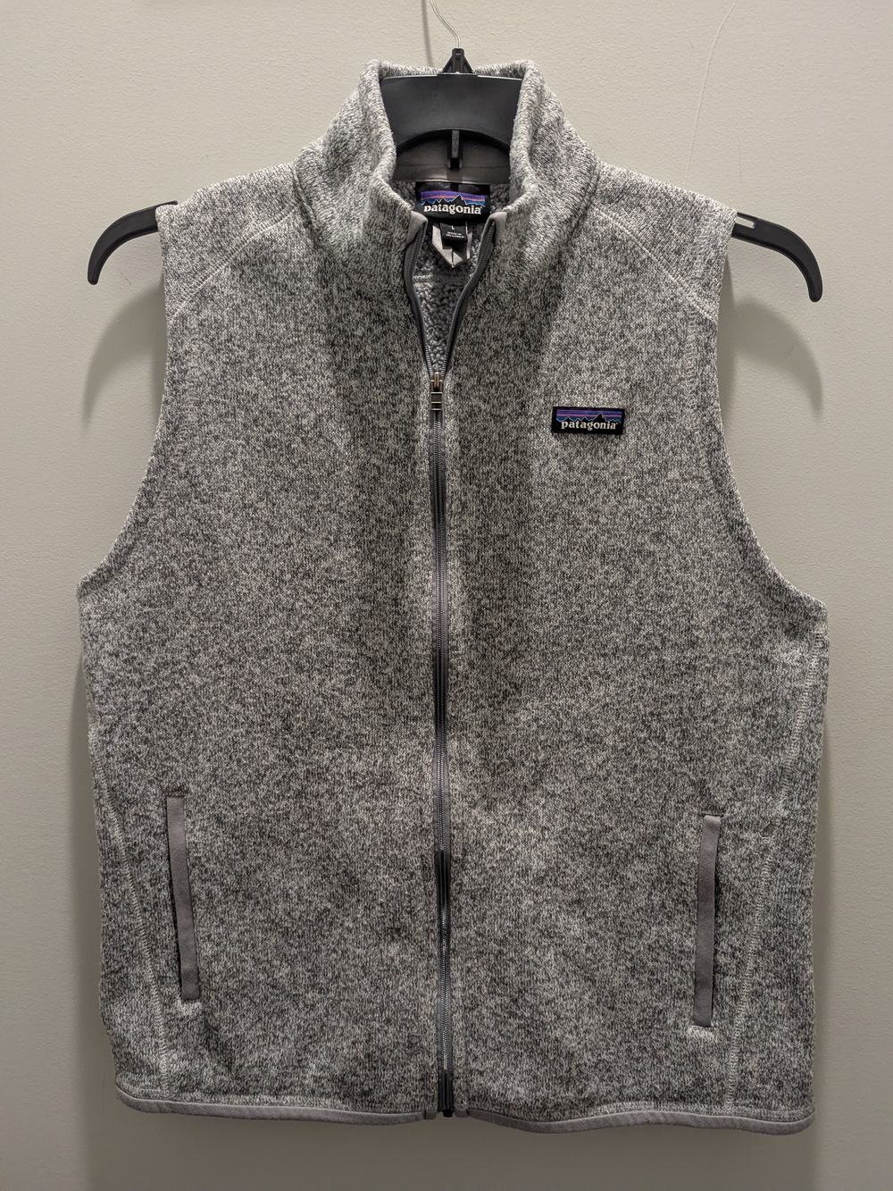Patagonia Men's Gray Full-Zip Fleece Vest Size Large